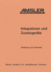 Amsler Integrator Anleitung