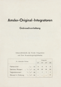 Amsler Integrator Anleitung