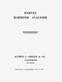 Amsler Harmonischer Analysator