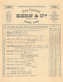 Kern Katalog Zeicheninstrumente und Reisszeuge