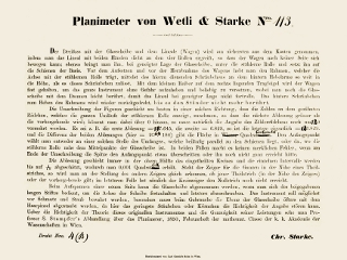 Anleitung Planimeter Wetli-Starke